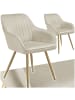 tectake Polstersessel gepolstert, in Samtoptik, gesteppt, 58 x 62 x 82 cm
