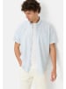 Camel Active Kurzarmhemd aus Leinenmix in Himmelblau