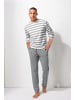 H.I.S Pyjama in grau-creme