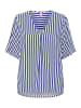 CULTURE Kurzarm-Bluse CUdenia in Mazarine Blue/White Stripe