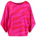 TAIFUN Bluse Kurzarm in Magenta gemustert