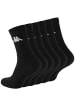 Kappa Sportsocken, Tennissocken 6 Paar in schwarz