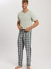 Hanro Pyjamahose Night & Day in green check