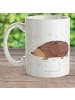 Mr. & Mrs. Panda Kaffeetasse Igel Herzen ohne Spruch in Weiß
