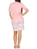 NORMANN kurzarm Schlafanzug Shorty Pyjama Ethnolook in rosa