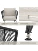 tectake Garten-Loungesessel, je 120 kg Belastbarkeit, 75,5 x 67 x 71 cm
