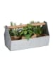 relaxdays Blumenkasten in Silber - (B)36x (H)20 x (T)20 cm