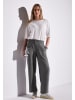 Street One 'Wide Leg Musselin Hose' Grau