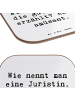 Mr. & Mrs. Panda Holzuntersetzer Spruch Juristin Humor mit Spruch in Weiß