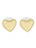 Adeliás Damen Ohrringe – Ohrstecker Herz aus Edelstahl mit Perle in gold