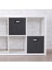 relaxdays 4 x Aufbewahrungsbox in Grau - (B)33 x (H)32 x (T)33 cm