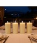 relaxdays 4 x LED Kerzen in Beige - (H)18 x Ø 7,5 cm