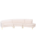 Beliani U-förmiges Sofa MOSS in Beige/Gold - (W) 350 x (H) 87 x (L) 85 cm