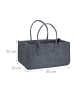 relaxdays 2x Kaminholztasche in Anthrazit - (B)25 x (H)25 x (T)50 cm