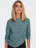 ONLY Einfarbiger Basic Strickpullover ONLRICA in Grau-Grün