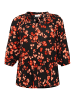 KAFFE curve Langarm-Bluse KCtrine Regular fit in Red Flower