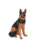 relaxdays Schäferhund Figur in Schwarz/ Braun - (B)39 x (H)85 x (T)55 cm