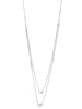 Adeliás Damen Halskette aus Edelstahl 45+5 in silber