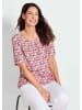GOLDNER Kurzgröße:  Printshirt Multicolor-Halbarmshirt mit Rundhals in pink / gemustert