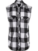 Brandit Sleeveless Shirt in white/black