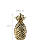 relaxdays 2x Spardose "Ananas" in Gold