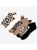 Occulto 6er Pack Leoparden Muster Sneaker Socken Kira in LeoMix1
