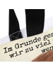 Mr. & Mrs. Panda Tasche Igel Herzen Design mit Spruch in Weiß