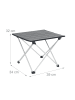 relaxdays Campingtisch in Schwarz - (B)39 x (H)32 x (T)34 cm
