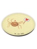 Mr. & Mrs. Panda Rund Magnet Spinne Agathe Motivation ohne Spruch in Gelb Pastell