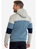 elkline Hoodie Ideal Blockstreifen in greymelange - ashblue