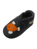 Mepiq Baby Leder-Krabbelschuhe "Birdie" in Schwarz