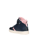 Geox Skylin Girl Synt.Lea+Pea Sneaker mit Klettverschluss für Kinder Blau