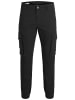 Jack & Jones Hose Cargo Jogger Pants PAUL FLAKE AKM 542 Twill Gummibund in Schwarz