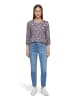 Betty Barclay Casual-Shirt mit Gummizug in Blau/Braun