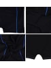Aquarti Mädchen Badeanzug mit Bein Ringerrücken in schwarz/blau