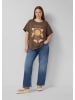 QS T-Shirt in 89D1_dunkelbraun