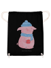Mr. & Mrs. Panda Drawstring Bag Schwein Glühwein ohne Spruch in Schwarz