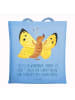 Mr. & Mrs. Panda Tote Bag Schmetterling Zitronenfalter mit Spruch in Sky Blue