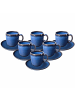 like. by Villeroy & Boch 6er Set Kaffeetassen mit Untertassen Lave 190 ml in Bleu