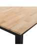 Beliani Esszimmertisch HOUSTON in Schwarz/Braun - (W) 75 x (H) 74 x (L) 120 cm