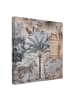 WALLART Leinwandbild - Vintage Collage Landkarte Afrika in Creme-Beige