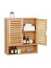 relaxdays Hängeschrank in Natur - (B)59 x (H)66 x (T)21 cm