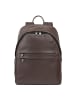 DuDu New York Daypack Leder 41 cm Laptopfach in coffee brown