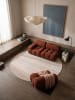KADIMA DESIGN Rundteppich Uni Antirutsch pflegeleicht Wohnzimmer Schlafzimmer in Beige