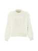 Poomi Damen Strickpullover in Wollweiss