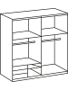 Wimex Schwebetürenschrank Level Plankeneiche / graphit 200 / 65  / 216cm