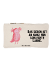 Mr. & Mrs. Panda Schminktasche Axolotl Glücklich mit Spruch in Weiß