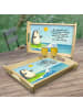 Mr. & Mrs. Panda Servierplatte Holz Pinguin Surfer Design mit Sp... in Weiß