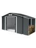 VCM  Metall Kaminholzregal Holzlager 162 x 182 x 74 cm in Anthrazit
