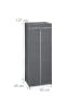 relaxdays Stoffschrank in Anthrazit - (B)60 x (H)157 x (T)45 cm